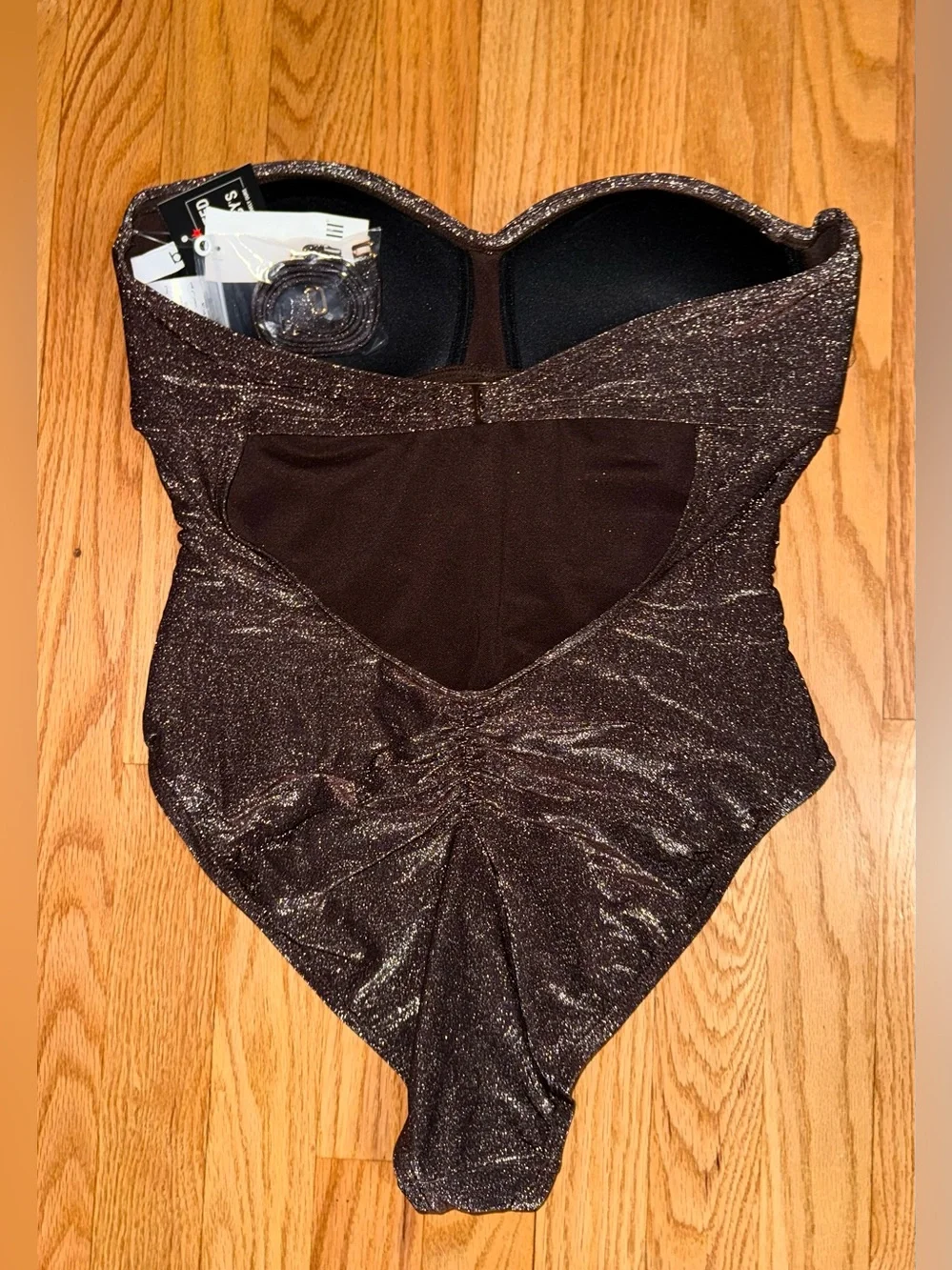 NWT Bar III Adjustable Strap Bandeau Swimsuit Medium